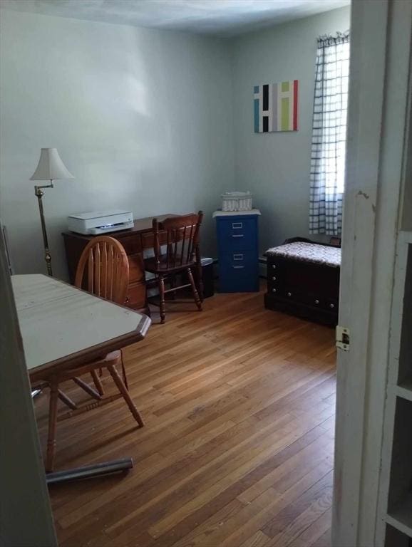 office area featuring wood-type flooring