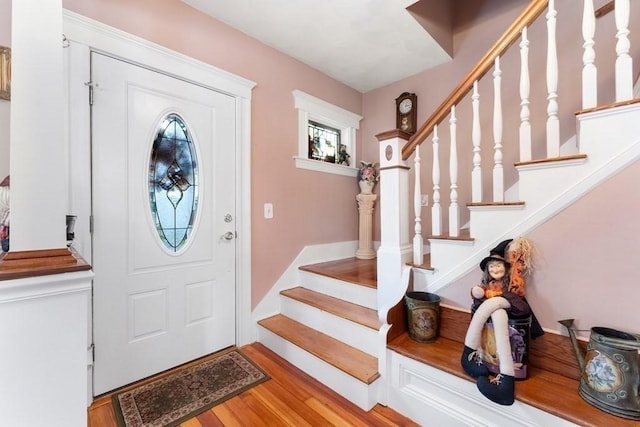 entryway featuring light hardwood / wood-style flooring