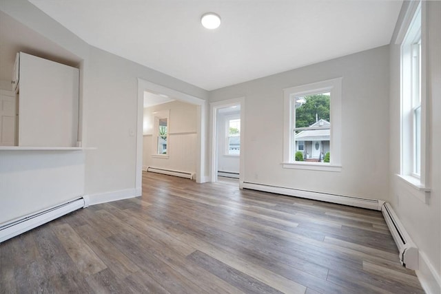 9 Garfield St, Dartmouth, MA 02748 - unfurnished room with baseboard heating and wood finished floors