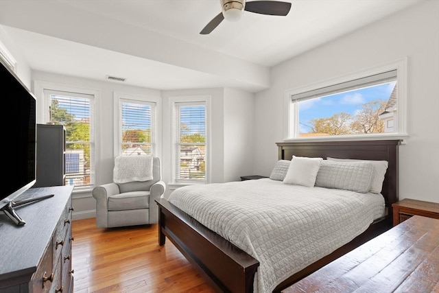 60 Starbird Ave Unit 2, Boston, MA 02131 - bedroom featuring light wood-type flooring and a ceiling fan