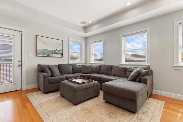 60 Starbird Ave Unit 2, Boston, MA 02131 - living room with light wood-style floors, baseboards, healthy amount of natural light, and recessed lighting