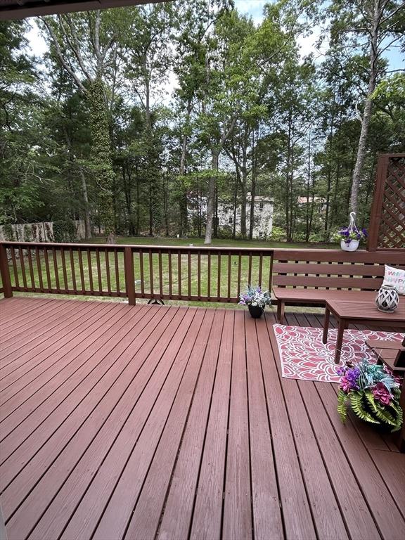 61 Esta Rd, Plymouth, MA 02360 - wooden deck with view of scattered trees