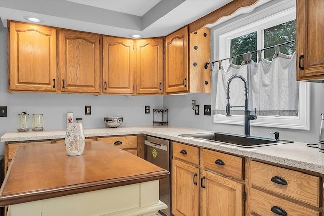 kitchen featuring dishwasher and sink