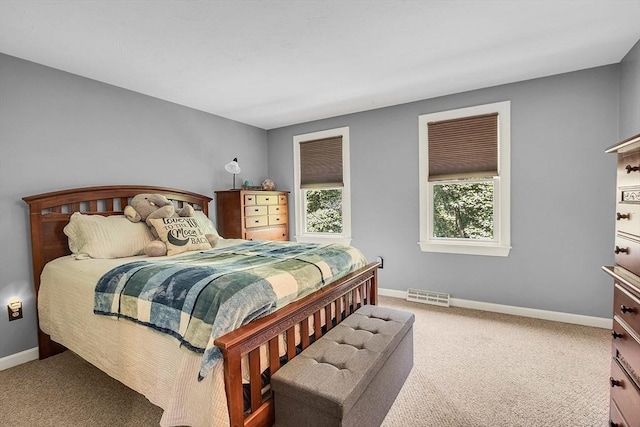 view of carpeted bedroom