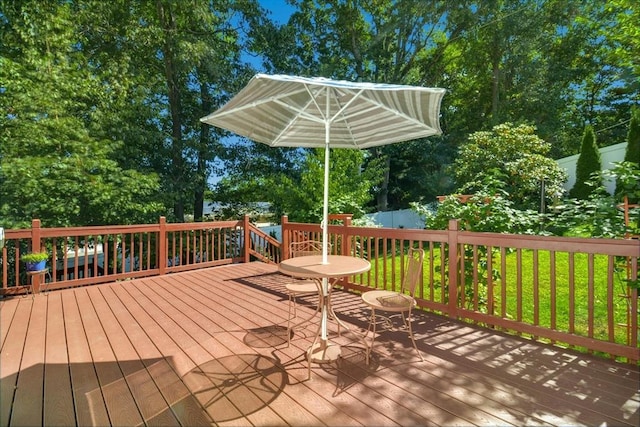 view of wooden terrace