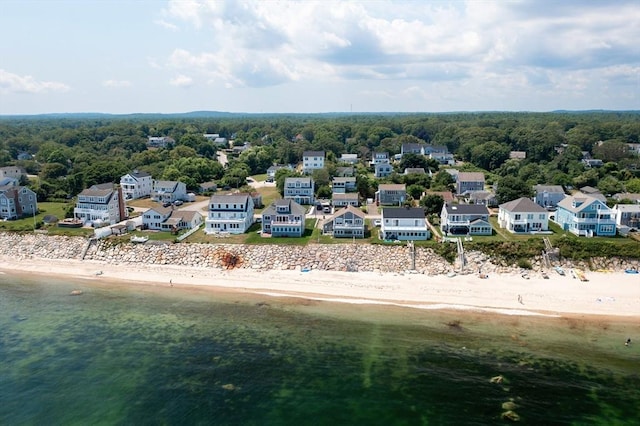 125 Seaview Dr, Plymouth, MA 02360 - birds eye view of property with a beach view and a water view