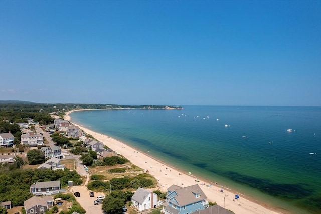 125 Seaview Dr, Plymouth, MA 02360 - birds eye view of property with a water view and a view of the beach