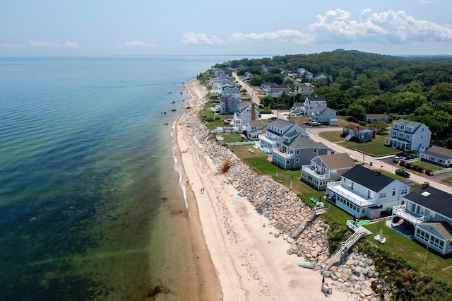 125 Seaview Dr, Plymouth, MA 02360 - bird's eye view with a beach view and a water view