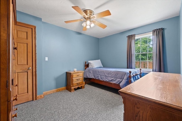 447 Coy Hill Rd, Warren, MA 01083 - carpeted bedroom with baseboards and ceiling fan