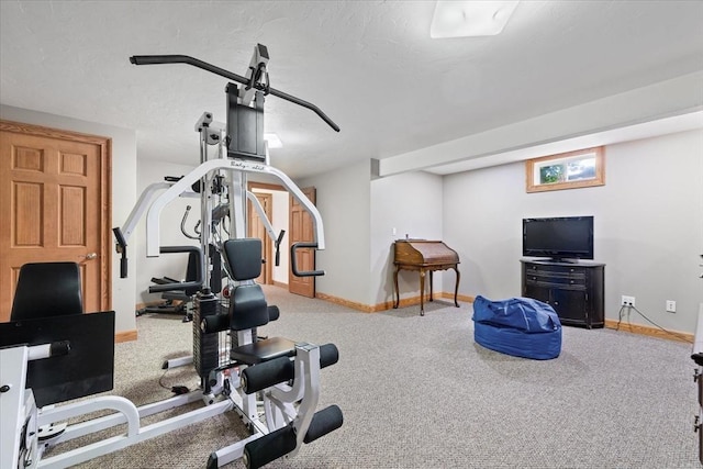 447 Coy Hill Rd, Warren, MA 01083 - workout area featuring carpet and baseboards