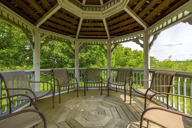 447 Coy Hill Rd, Warren, MA 01083 - wooden deck with a gazebo