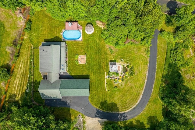 447 Coy Hill Rd, Warren, MA 01083 - aerial view of a pool area