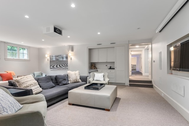 view of carpeted living room