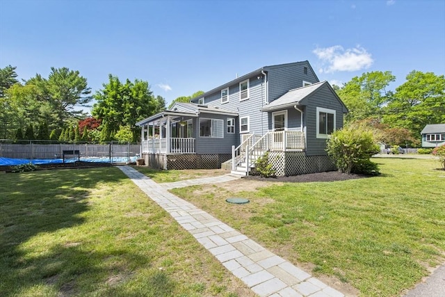7 Cornish St, Carver, MA 02330 - rear view of property featuring a sunroom