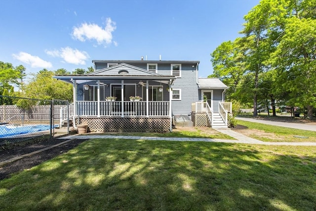 7 Cornish St, Carver, MA 02330 - back of property featuring a sunroom