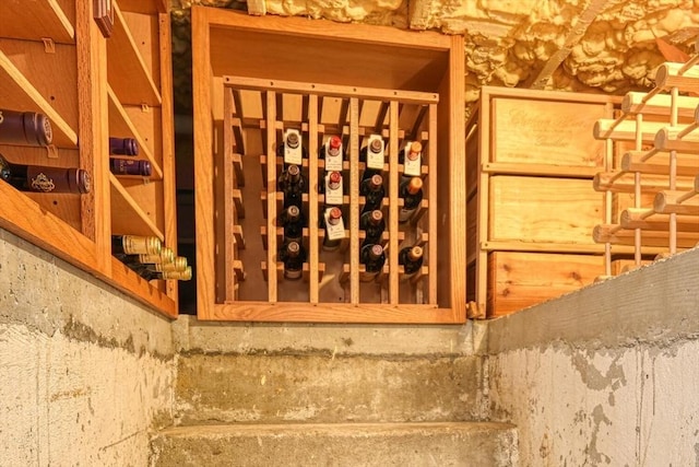 view of wine area