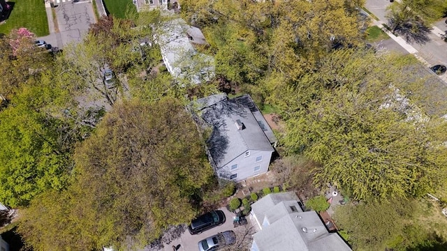 drone / aerial view with a residential view
