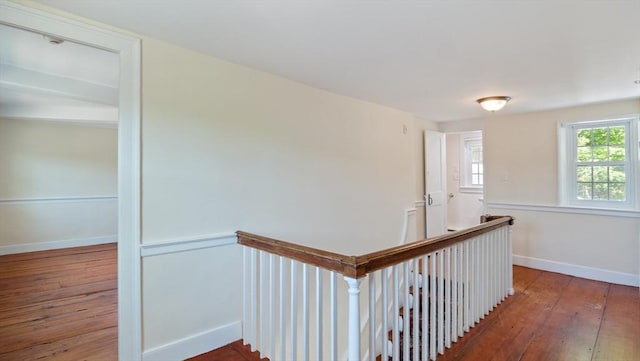 141 State St Unit 2, Newburyport, MA 01950 - corridor with an upstairs landing, wood-type flooring, and baseboards