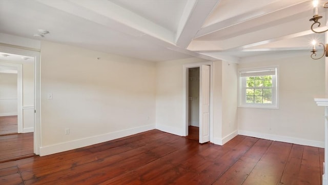 141 State St Unit 2, Newburyport, MA 01950 - unfurnished room with hardwood / wood-style floors, beamed ceiling, and baseboards