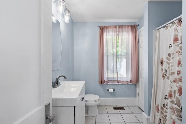 37 Gorham St, Chelmsford, MA 01824 - full bath with tile patterned flooring, vanity, toilet, and baseboards