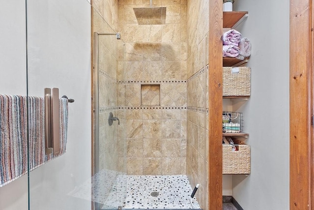 full bathroom with a shower stall