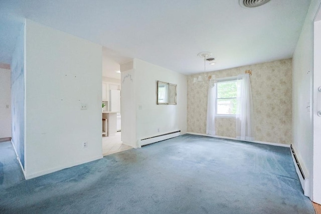 33 Page Rd, North Attleboro, MA 02760 - unfurnished room featuring baseboard heating, carpet, and a baseboard heating unit
