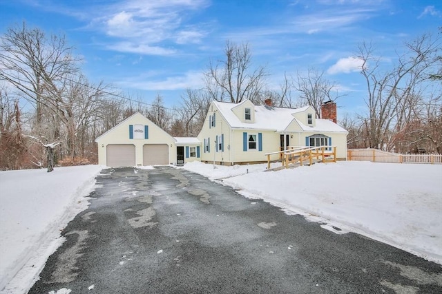 view of new england style home