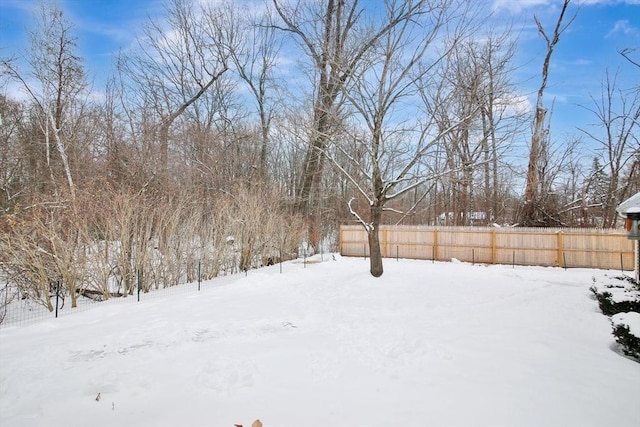 view of snowy yard