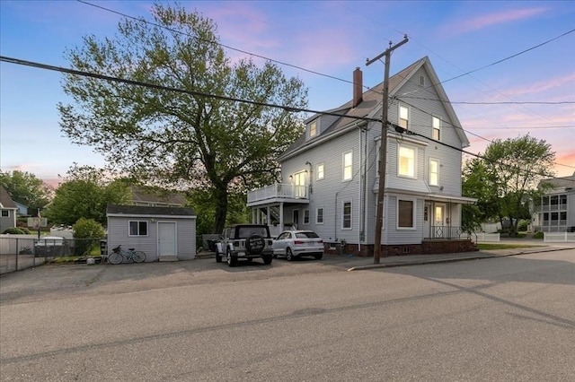 29 Balcomb St Unit 29, Salem, MA 01970 - view of front facade featuring a chimney and a balcony