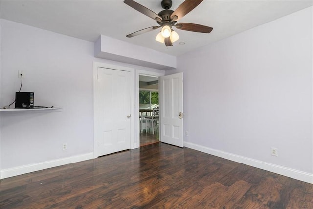 29 Balcomb St Unit 29, Salem, MA 01970 - empty room with baseboards, wood finished floors, and ceiling fan