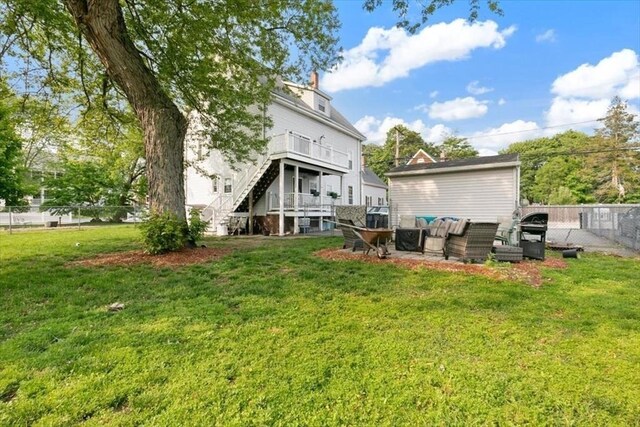 29 Balcomb St Unit 29, Salem, MA 01970 - back of house featuring an outdoor hangout area and stairway