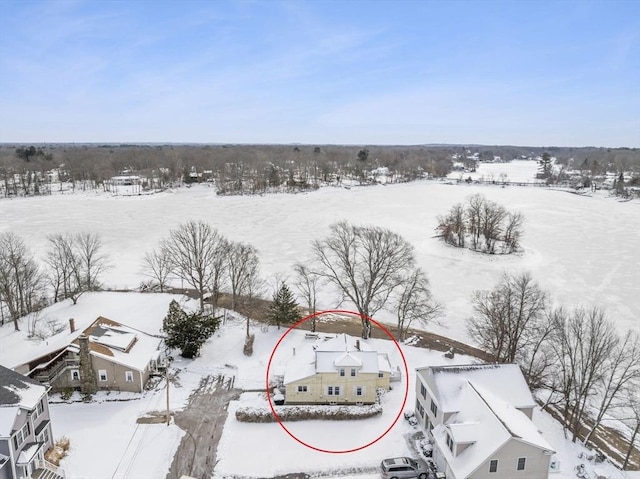 view of snowy aerial view