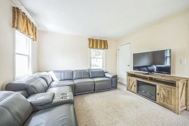 view of carpeted living room