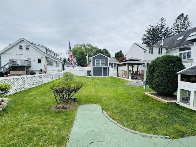 16 3rd St, Framingham, MA 01702 - view of yard with a gazebo and a storage unit