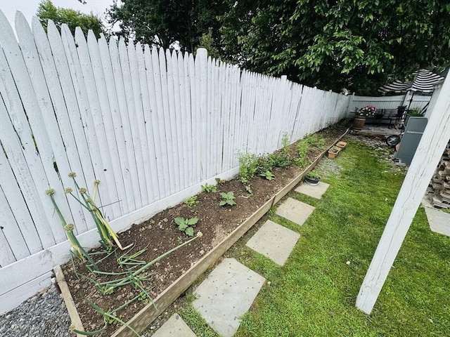 16 3rd St, Framingham, MA 01702 - fenced backyard with a garden