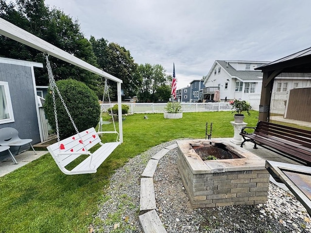 16 3rd St, Framingham, MA 01702 - view of yard with an outdoor fire pit