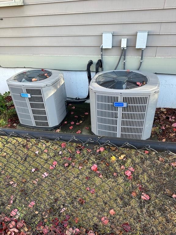 exterior details featuring central AC unit