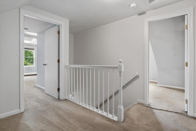 88 Cocasset St Unit 1, Foxboro, MA 02035 - corridor featuring an upstairs landing, carpet floors, and baseboards
