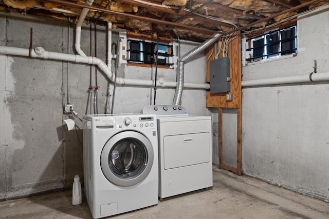 88 Cocasset St Unit 1, Foxboro, MA 02035 - laundry room with electric panel and separate washer and dryer