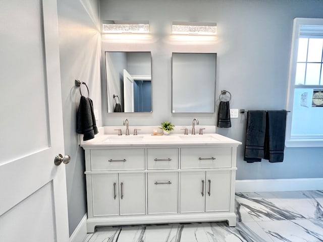 bathroom featuring vanity