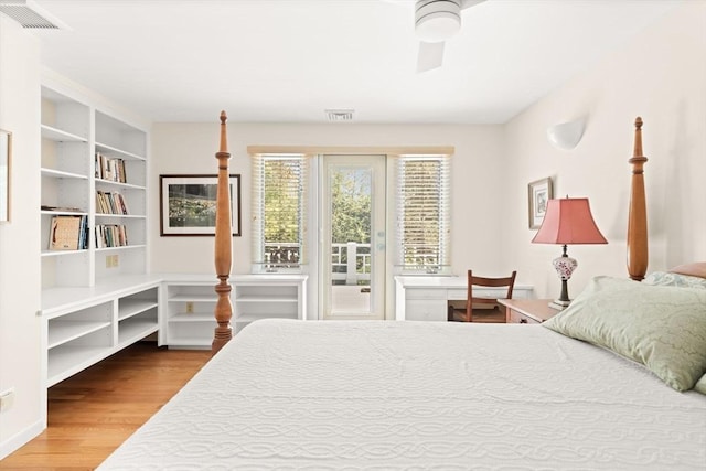 21 Fremont St, Dartmouth, MA 02748 - bedroom featuring wood finished floors, access to outside, and ceiling fan