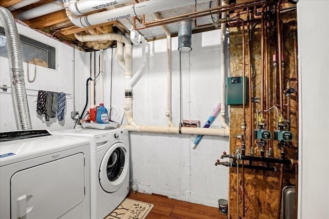 23 Vincent Cir, Worcester, MA 01604 - laundry room with separate washer and dryer and wood finished floors