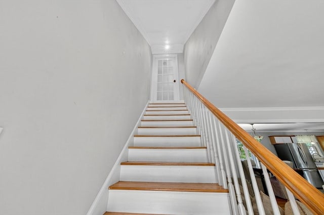 9 Arrowhead Ln, Dartmouth, MA 02748 - staircase featuring ornamental molding