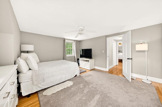 9 Arrowhead Ln, Dartmouth, MA 02748 - bedroom with light wood finished floors and ceiling fan