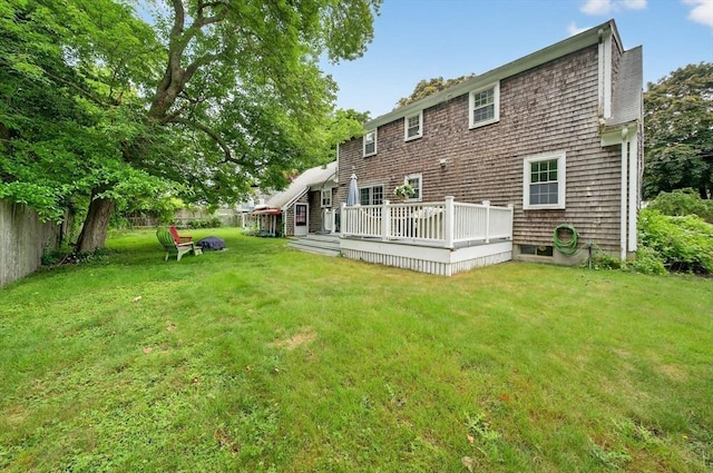 9 Arrowhead Ln, Dartmouth, MA 02748 - rear view of property featuring a deck