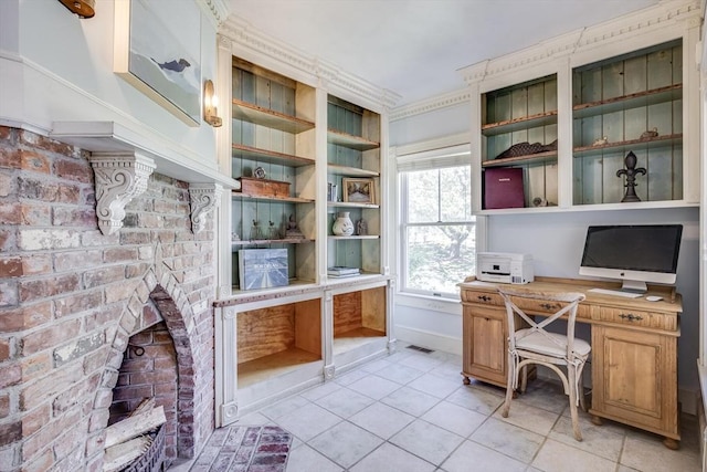 72 Oliver Snow Rd, Harwich, MA 02646 - home office featuring light tile patterned flooring