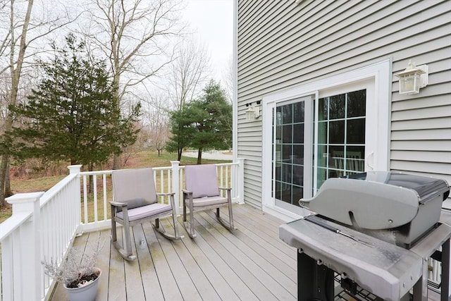 deck with grilling area