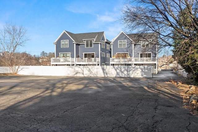 view of front of property with fence