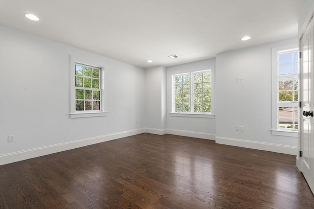 23 Troy Ln Unit 23, Newton, MA 02468 - unfurnished room with dark wood-style flooring, baseboards, and recessed lighting