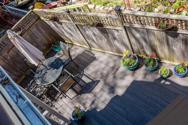 view of wooden terrace